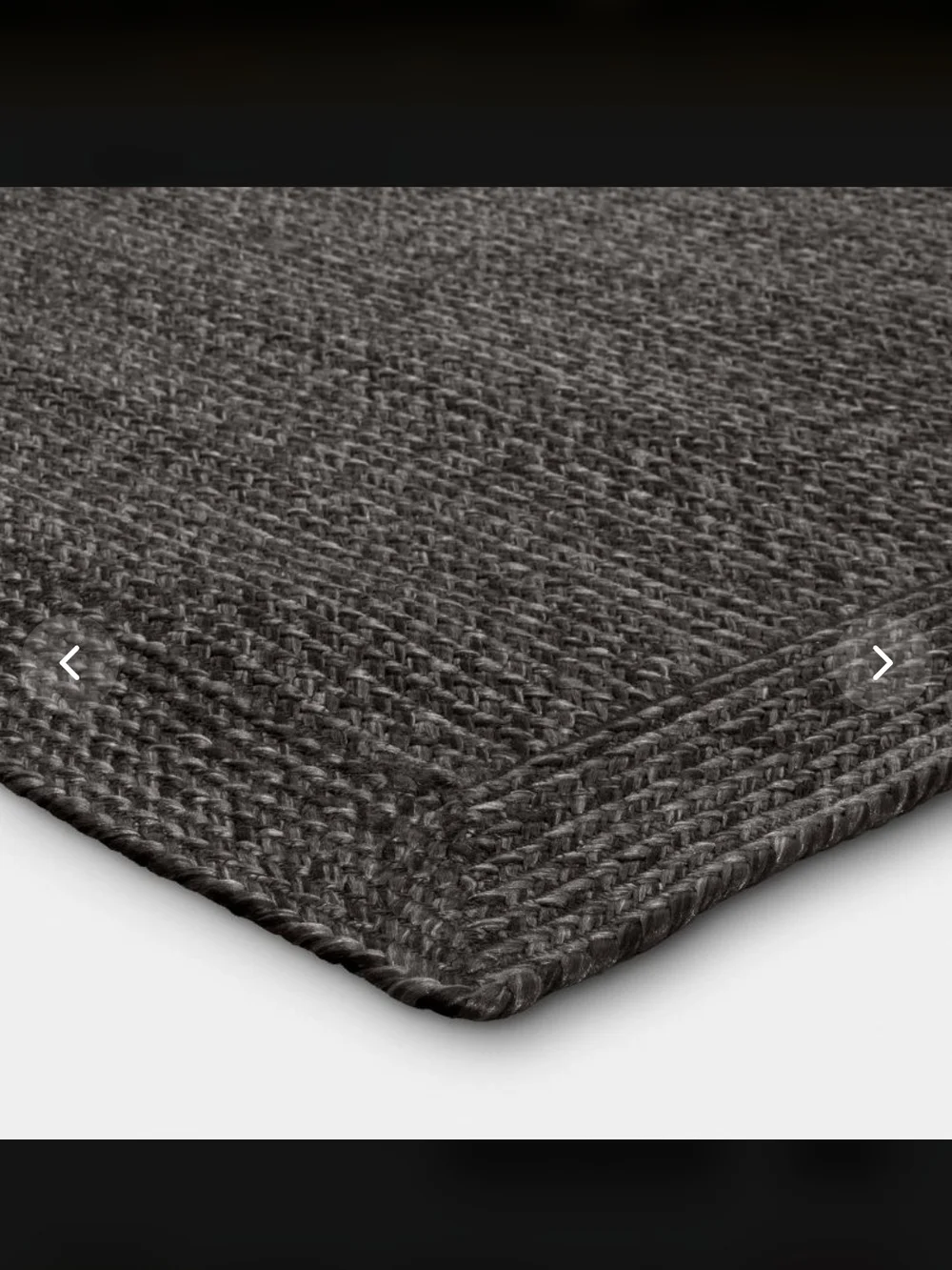 Charcoal Braided Accent Rug - Unbranded
